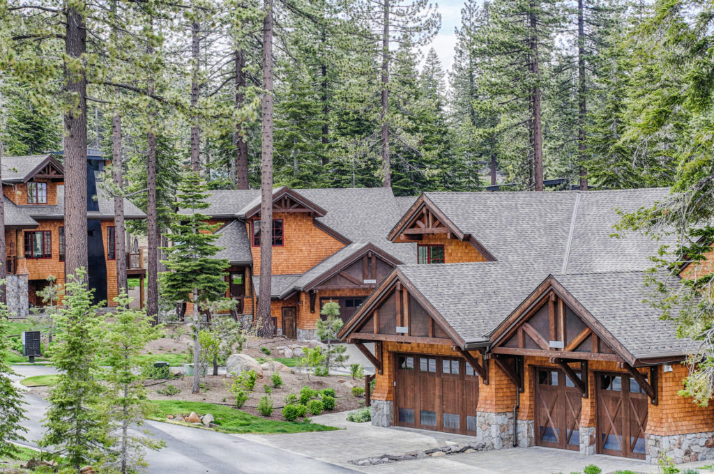 Lake Tahoe Truckee luxury real estate townhomes exterior driveway